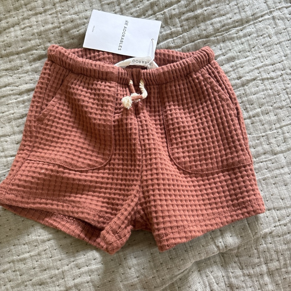 Waffle Knit Drawstring Shorts for Baby